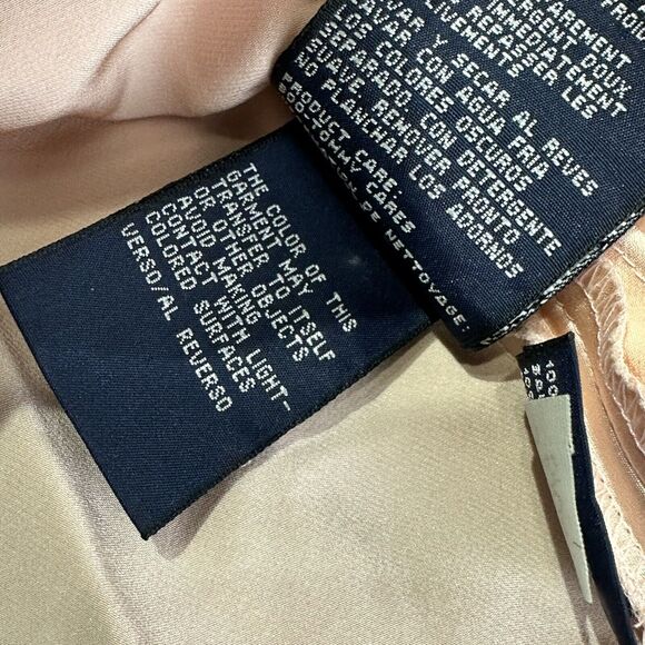 hilfiger 100% silk pink cami Size L - Picture 7 of 7